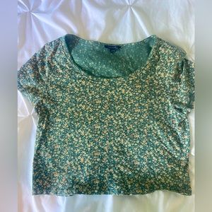 american eagle flower tee